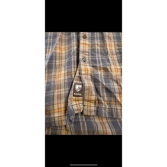 KUHL Mens Brown Sz M Textured Born In The Mountains Long Sleeve Button Up Shirt - Picture 6 of 7